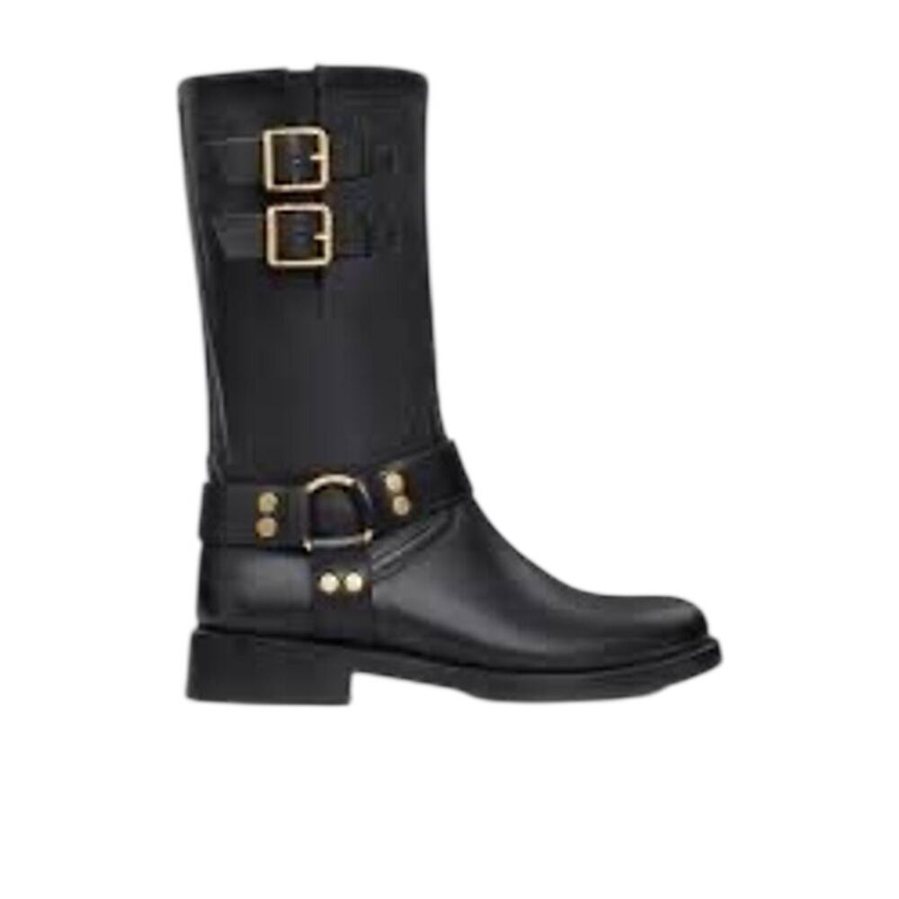 Celine NIB Mid Biker Boots with Harness in Black Size 40